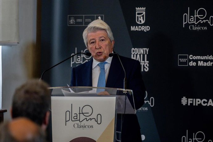 Archivo - El presidente de EGEDA, Enrique Cerezo, durante la presentación de ‘Platino Clásicos’, en la Casa de la Panadería, a 19 de junio de 2026, en Madrid (España). Este nuevo festival internacional de cine clásico ha sido impulsado por EGEDA y FIPCA e