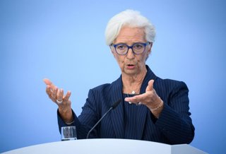 10 September 2026, Berlin: Christine Lagarde, President of the European Central Bank (ECB), speaks during the press conference following the ECB Governing Council's off-site meeting at the German Central Bank conference center in Berlin-Wannsee. Photo: Be