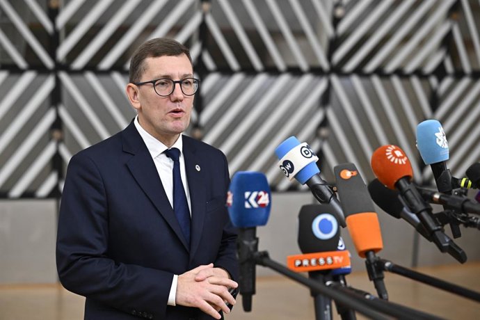 Archivo - October 23, 2025: Kristen Michal, Prime Minister of Estonia arrives  for the European Summit in Brussels, Belgium on 23.10.2025. European Union leaders meet to discuss the situation in Ukraine, European defence cooperation, developments in the M