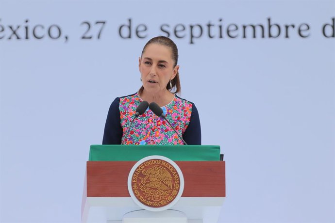 September 27, 2026, Mexico City, Mexico: MEXICO Mexico City, MEXICO - SEPTEMBER 27, 2026: Claudia Sheinbaum, president of Mexico, presents her second report on "honesty and results" for her second year in office at the Zócalo in Mexico City.