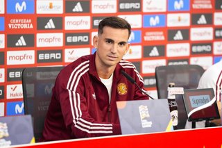 Fabian Ruiz of Spain attends his press conference before the UEFA Nations League 2026/27 group phase football match played between Spain and Croatia at Ramon Sanchez-Pizjuan stadium on September 28, 2026, in Sevilla, Spain.