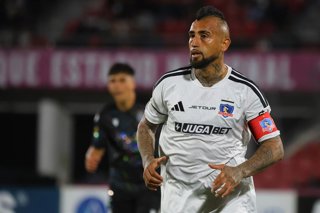 Futbol, Audax Italiano vs Colo Colo. Octavos de Final, Copa Chile 2026. El jugador de Colo Colo Arturo Vidal es fotografiado durante el partido de ida de la Copa Chile contra Audax Italiano disputado en el estadio Nacional de Santiago,