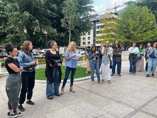 Concentració d'Acció Feminista per demanar la despenalització i legalització de l'avortament a Andorra