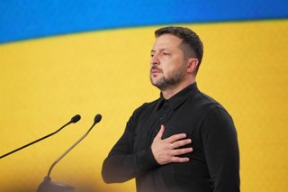 Archivo - August 22, 2026, Ukraine, Ukraine, Ukraine: Ukrainian President Volodymyr Zelensky attends the Ninth International Veterans Forum in Kyiv, Ukraine, on August 22, 2026. Officials and veterans' representatives gather at the forum to discuss issues