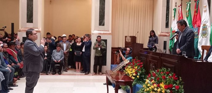 Archivo - Roger Mariaca toma posesión del cargo de fiscal general de Bolivia (archivo)