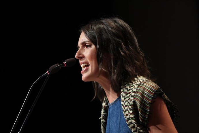 Archivo - La secretaria política de Podemos y eurodiputada, Irene Montero, durante la jornada ‘Primavera de lucha, primavera de esperanza’, en el Círculo de Bellas Artes, a 12 de junio de 2026, en Madrid (España).