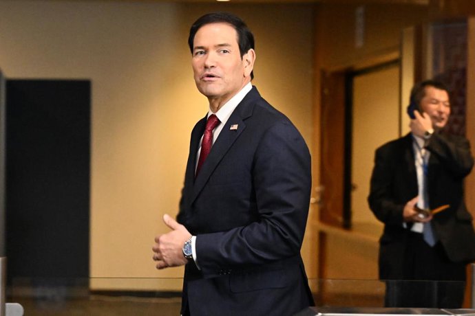 September 22, 2026, New York, New York, USA: United States Secretary of State Marco Rubio responds to the media as he departs after attending the opening of the 81st Session of the United Nations General Assembly at United Nations Headquarters in New York