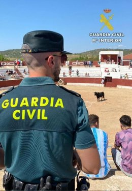 Agente de la Guardia Civil en una plaza de toros.