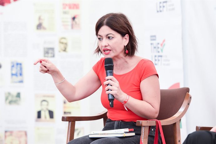 La ministra de Juventud e Infancia, Sira Rego, durante el debate ‘Gobernar para transformar y avanzar en derechos’, en el Recinto Ferial Auditorio Miguel Ríos, a 26 de septiembre de 2026, en Rivas-Vaciamadrid, Madrid (España). La mesa de debate se encuadr