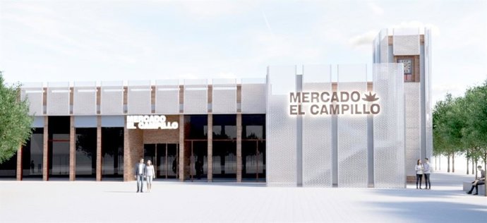 Simulación del resultado del diseño del Mercado del Campillo tras la intervención.