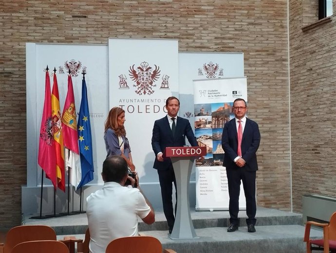 Presentación de las jornadas sobre sostenibilidad y patrimonio en el Ayuntamiento de Toledo.