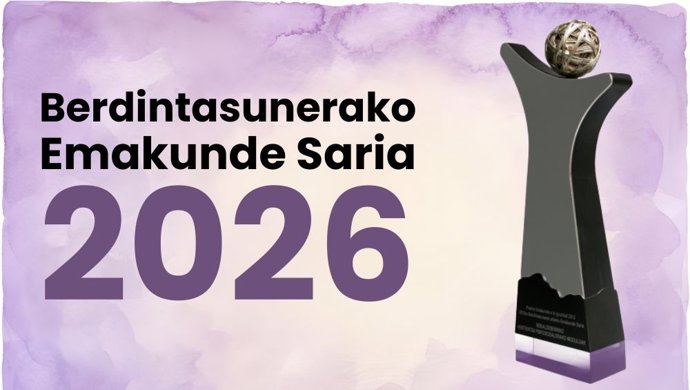 Berdintasunaren aldeko 2026ko Emakunde Sariaren deialdia abian da