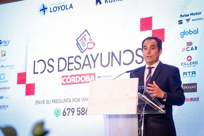 José Antonio Nieto, durante su intervención en el en el desayuno informativo sobre la transformación digital y el reto demográfico.