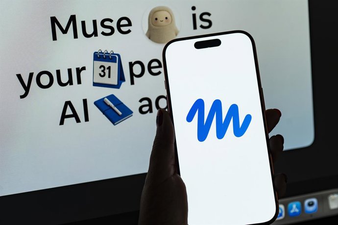 September 9, 2026: In this photo illustration, a person holds a smartphone displaying the logo of Muse, Meta's personal AI agent, in India on September 9, 2026.