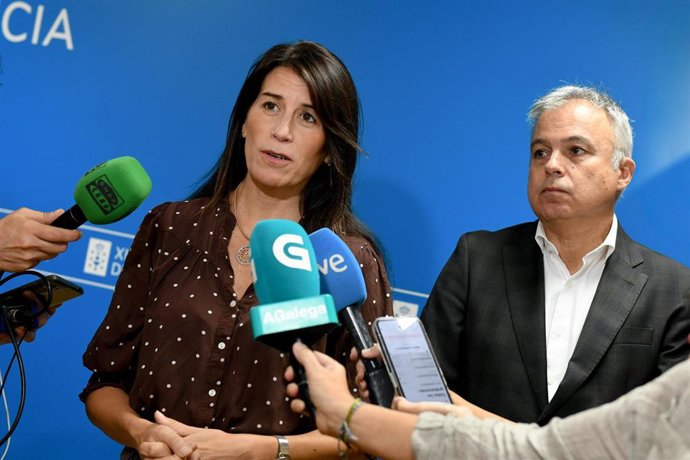 Allegue y García Porto realizan declaraciones a los medios.