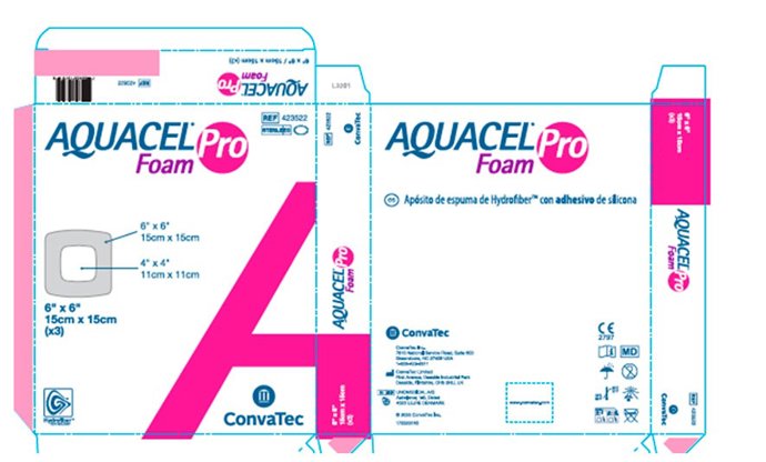 La AEMPS informa de un error de embalaje en un lote de apósitos 'Aquacel Foam Pro'