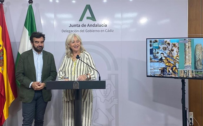 Mercedes Colombo y Millán Alegre en rueda de prensa.