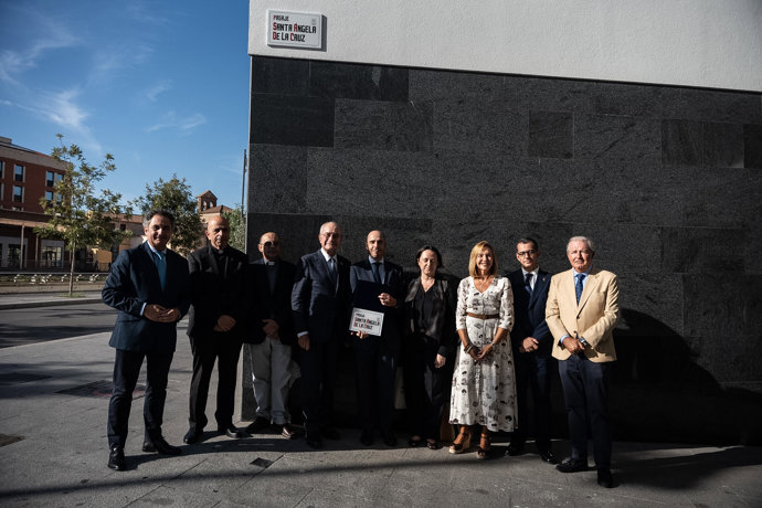 Inauguración del Pasaje Santa Ángela de la Cruz en Málaga.