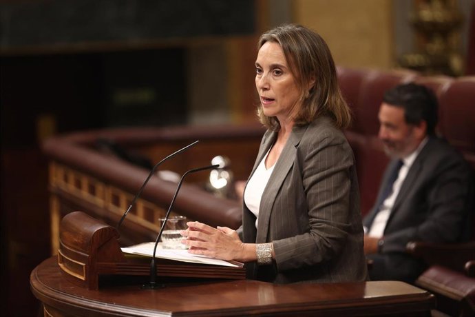 La vicesecretaria de Regeneración Institucional del PP, Cuca Gamarra, interviene durante una sesión plenaria en el Congreso de los Diputados, a 29 de septiembre de 2026, en Madrid (España). 