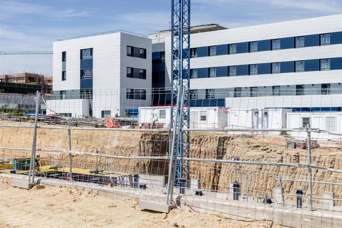 Un bloque de viviendas en construcción , a 8 de septiembre de 2026, en Madrid