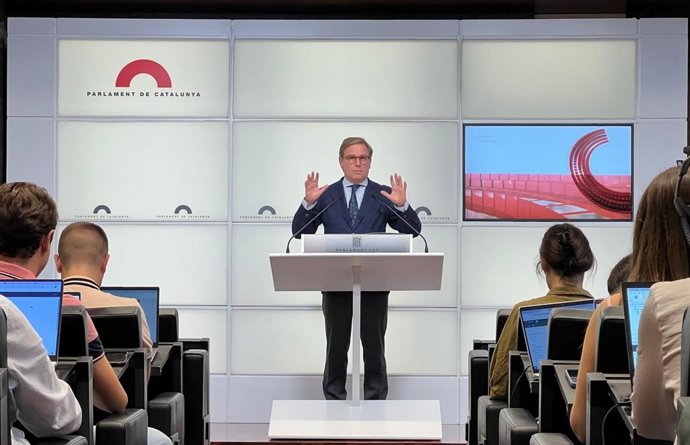 El portavoz de Vox en el Parlament, Joan Garriga
