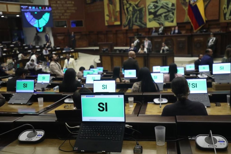 Hemiciclo de la Asamblea durante la votación de la ley