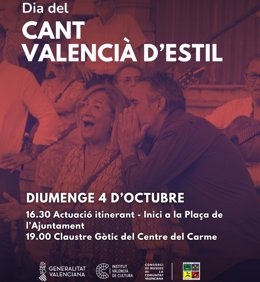 Cartel del Dia del Cant Valencià d'Estil