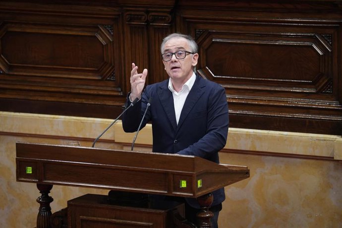 El presidente de ERC en el Parlament, Josep María Jové, 