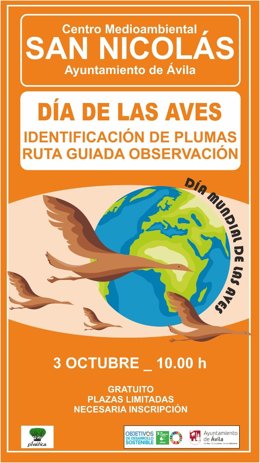 La programación medioambiental de otoño en Ávila incluirá el Día de las Aves y talleres familiares.