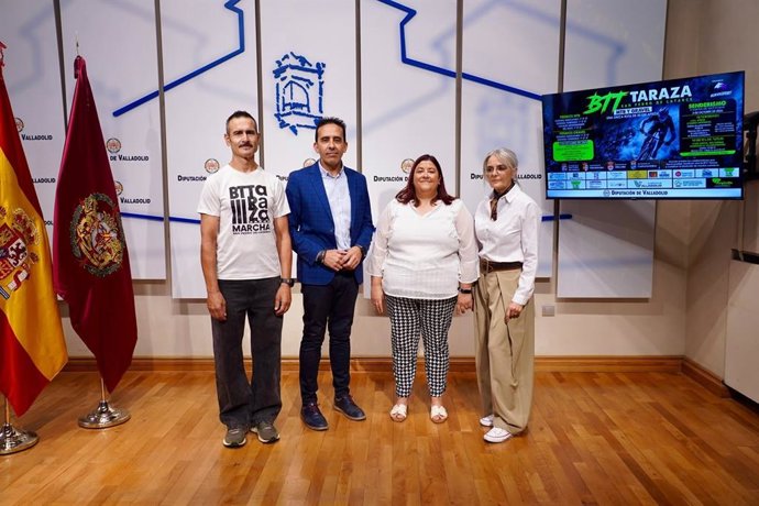 Presentación en la Diputación de Valladolid de la III BTT Taraza de San Pedro de Latarce, que pasará por Villardefrades, Villavellid y Castromembibre.