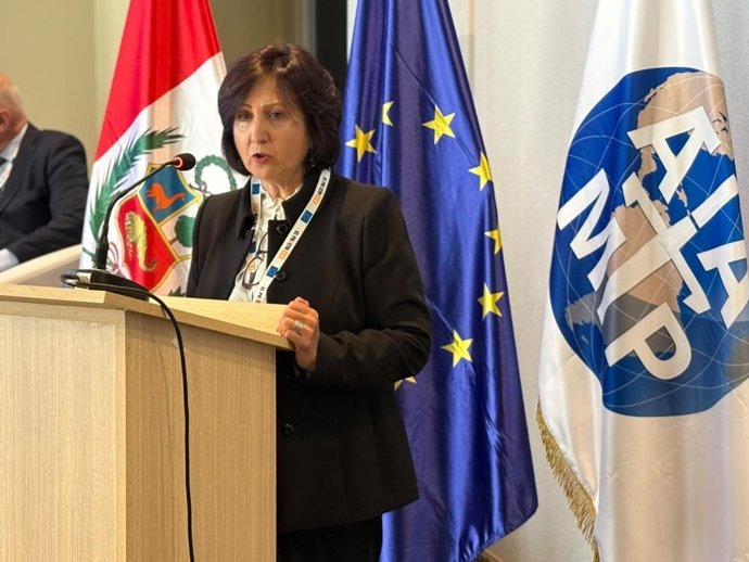 La fiscal general del Estado, Teresa Peramato, interviene en los II Diálogos de El PAcCTO 2.0, que se han celebrado en la ciudad de Cuzco (Perú), a 30 de septiembre de 2026.