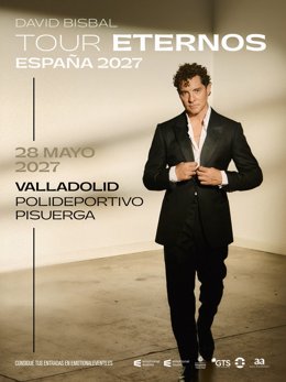 David Bisbal ofrecerá en Valladolid su único concierto en Castilla y León en 2027.