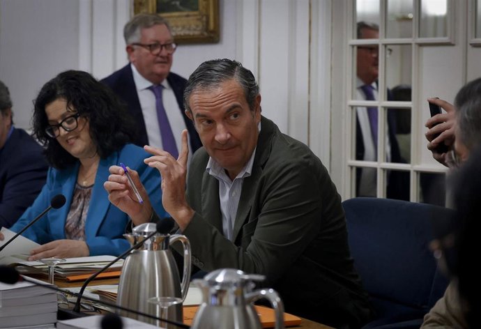 El síndic del PP, Nando Pastor, en la junta de portavoces de Les Corts