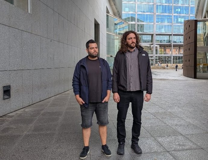 Los agredidos en San Mateo, Rubén Rosón y Jorge Fernández.