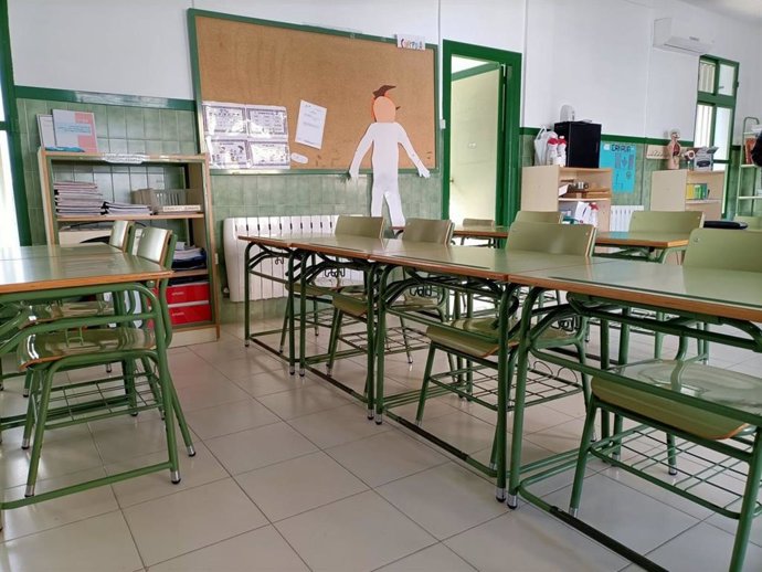 Archivo -  Un aula de un colegio. Archivo.
