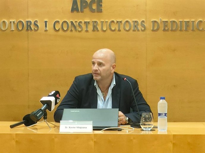 El presidente de la Asociación de Promotores Constructores de España (APCEspaña), Xavier Vilajoana, este miércoles en Barcelona.