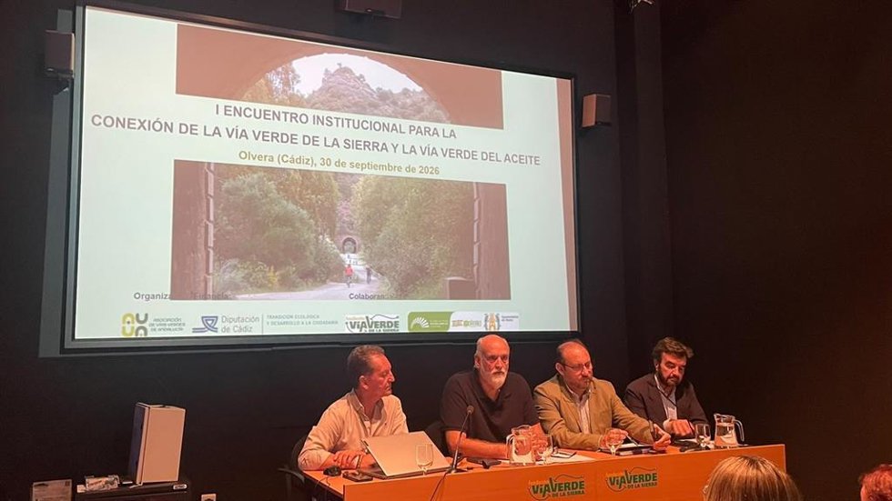 Javier Vidal en la Asociación de Vías Verdes de Andalucía.