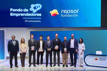 Startups seleccionadas junto a António Calçada, director general de Fundación Repsol y el equipo del Fondo de Emprendedores de Fundación Repsol.