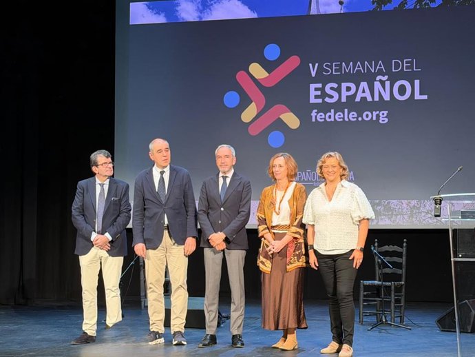 Díaz Pico, durante su participación en la V Semana del Español.
