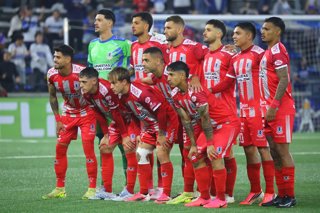 Futbol, Universidad Catolica vs Union La Calera. Octavos de Final, Copa Chile 2026. El equipo de Union La Calera es fotografiado durante el partido de vuelta de la Copa Chile contra Universidad Catolica disputado en el estadio Claro Arena de Santiago,