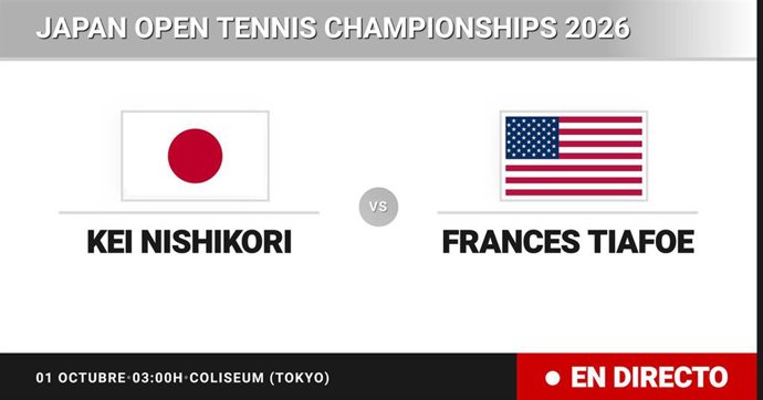 Kei Nishikori - Frances Tiafoe: resumen y estadísticas del partido de Dieciseisavos de final de Japan Open Tennis Championships