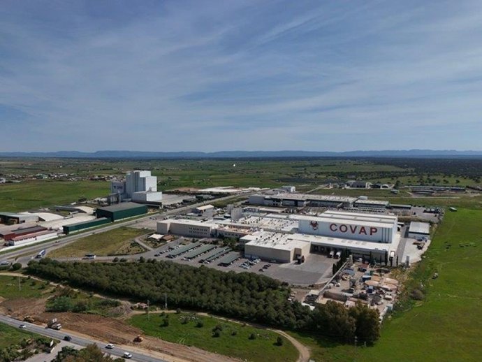 Vista aérea de las instalaciones de Covap en Pozoblanco.