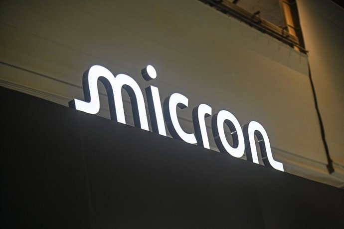 September 19, 2026, New Delhi, Delhi, India: A logo of Micron Technology can be seen at it's kiosk at the Semicon India Expo 2026 in New Delhi, India on September 19, 2026.