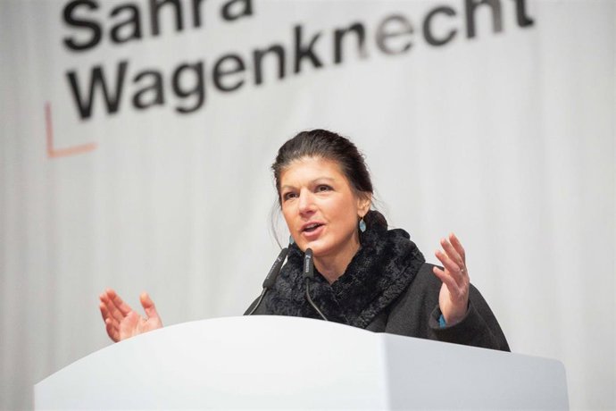 Archivo - Sahra Wagenknecht en un acto de campaña del partido BSW en Munich, Alemania, 3 febrero 2025 