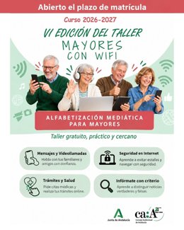 El Consejo Audiovisual de Andalucía (CAA) pone en marcha una nueva edición de 'Mayores con Wifi'.