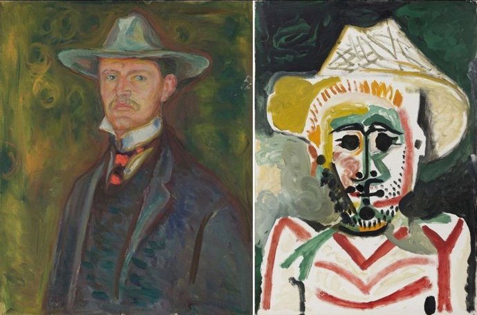 Exposición temporal Munch-Picasso, en el Museo Picasso de Málaga.