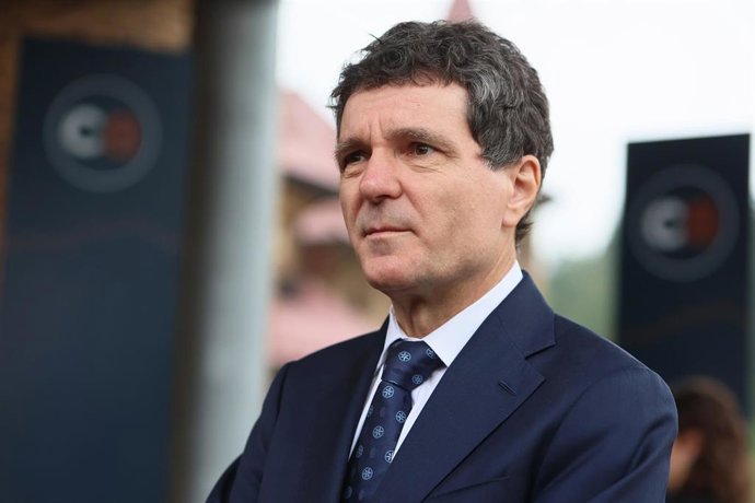 Presidente de Rumanía, Nicusor Dan, en una visita a Ucrania, 18 septiembre 2026 