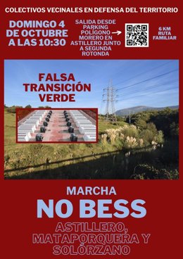 Cartel de la marcha que sale de Astillero.
