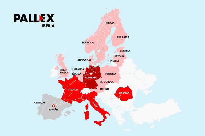 Pall-Ex Nueva cobertura internacional de paletería en 14 países