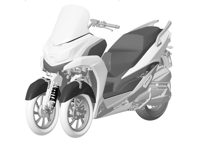 Kymco patenta en China un nuevo scooter de tres ruedas de cilindrada media y enfoque urbano